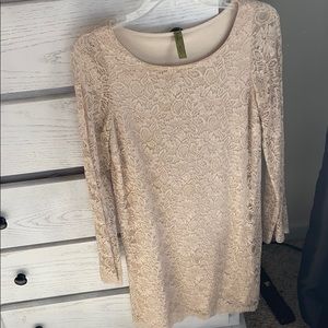 Vintage cream colored long sleeve dress